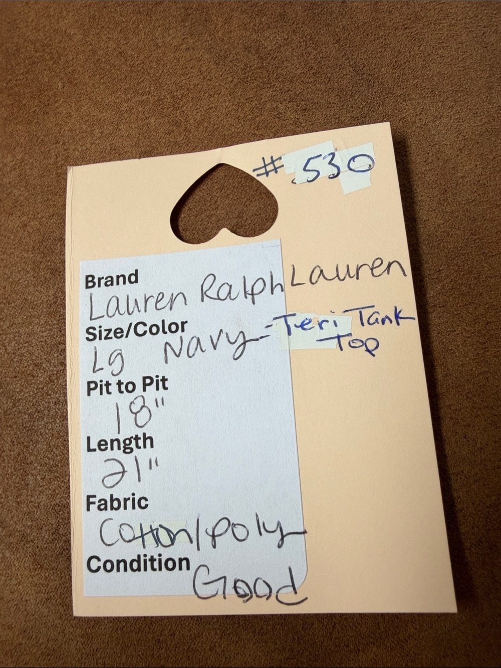 Lauren Ralph Lauren Navy Terry Cloth Tank Top Size Large - Picture 11 of 11